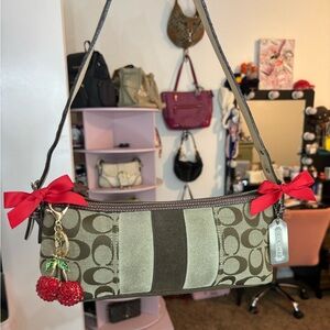 Early 2000s Coach Demi suede baguette